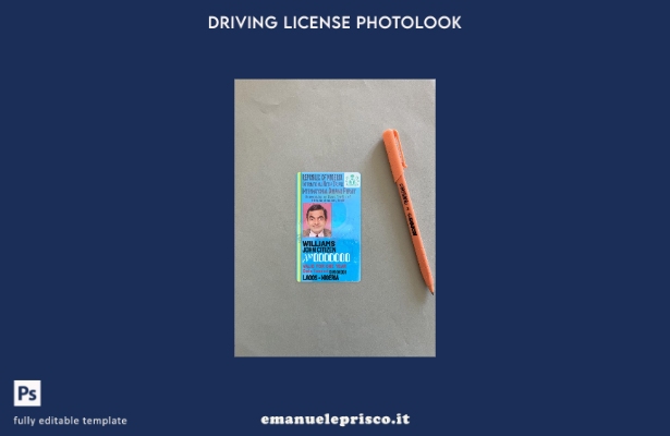 stile verificato Modello frontale photolook per patente di guida internazionale 